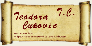 Teodora Čupović vizit kartica